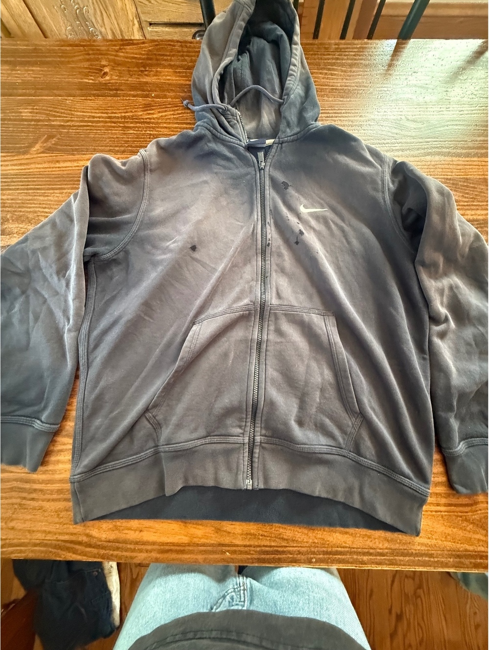 Nike Men's XL Black Full Zip Hoodie Sweatshirt